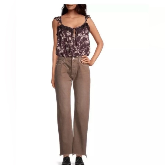 Free People Take it Away Bodysuit, Chocolate Merlot Combo, Size Small, NWT - Picture 2 of 10